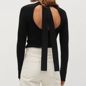 Mango ribbed fine-knit sweater. Size XS